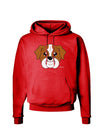 Cute Bulldog - Red Dark Hoodie Sweatshirt by TooLoud-Hoodie-TooLoud-Red-Small-Davson Sales