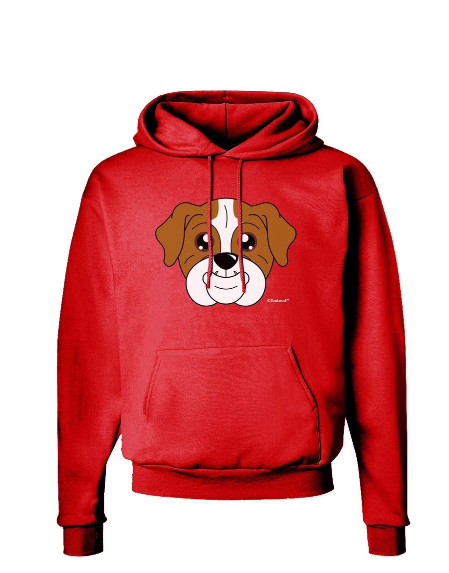 Cute Bulldog - Red Dark Hoodie Sweatshirt by TooLoud-Hoodie-TooLoud-Black-Small-Davson Sales