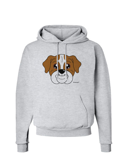 Cute Bulldog - Red Hoodie Sweatshirt by TooLoud-Hoodie-TooLoud-AshGray-Small-Davson Sales