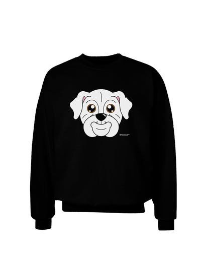 Cute Bulldog - White Adult Dark Sweatshirt by TooLoud-Sweatshirts-TooLoud-Black-Small-Davson Sales