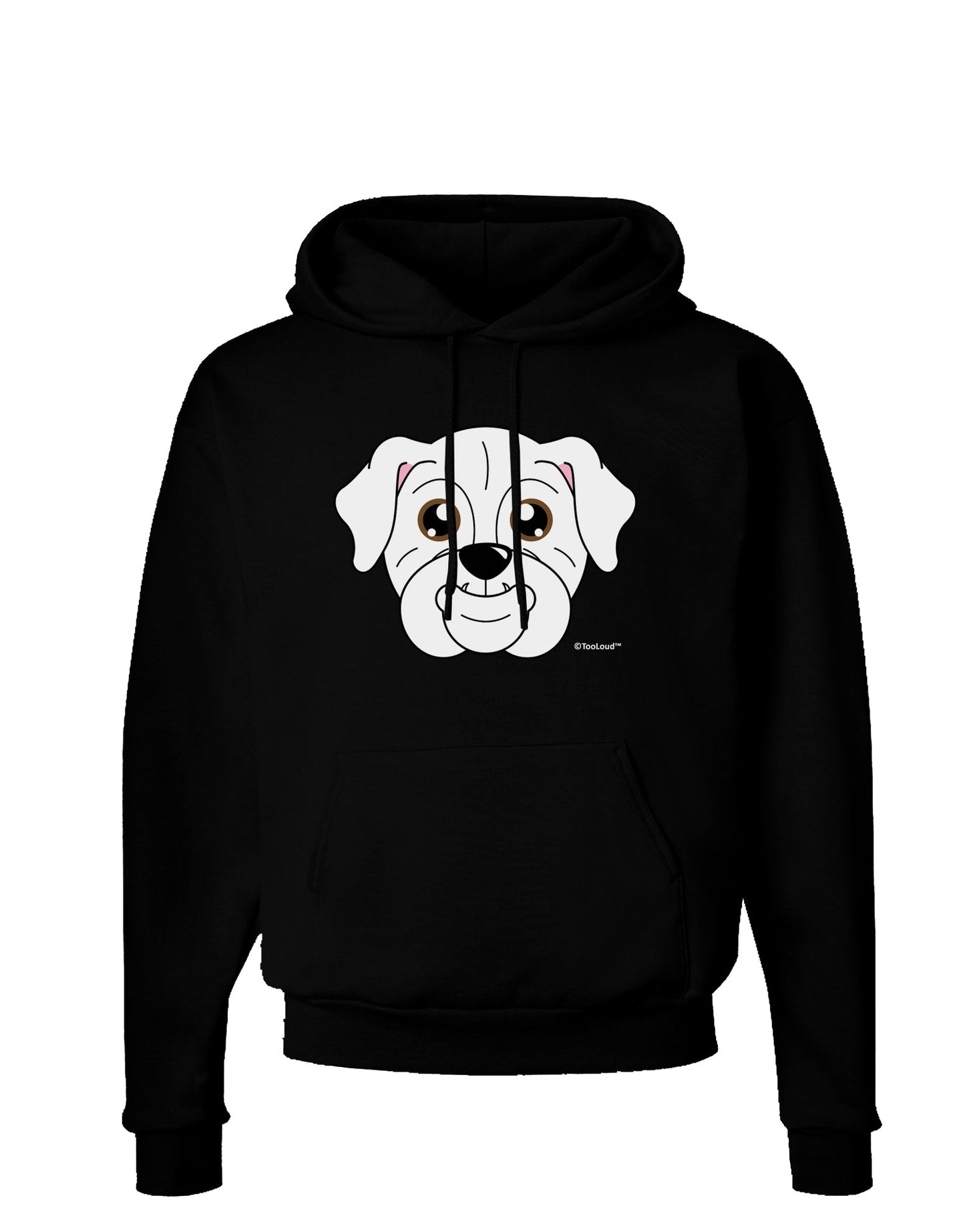 Cute Bulldog - White Dark Hoodie Sweatshirt by TooLoud-Hoodie-TooLoud-Black-Small-Davson Sales