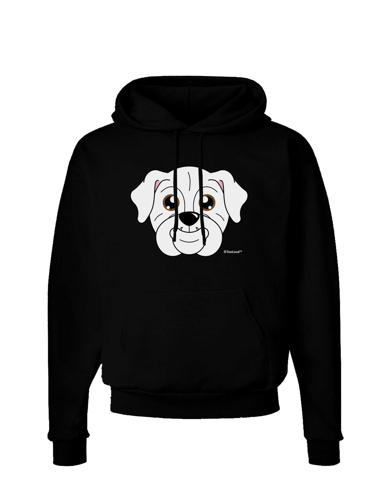 Cute Bulldog - White Dark Hoodie Sweatshirt by TooLoud-Hoodie-TooLoud-Black-Small-Davson Sales