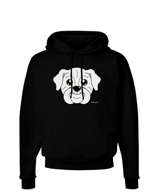 Cute Bulldog - White Dark Hoodie Sweatshirt by TooLoud-Hoodie-TooLoud-Black-Small-Davson Sales