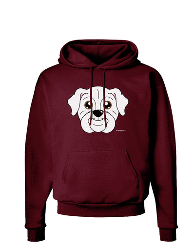 Cute Bulldog - White Dark Hoodie Sweatshirt by TooLoud