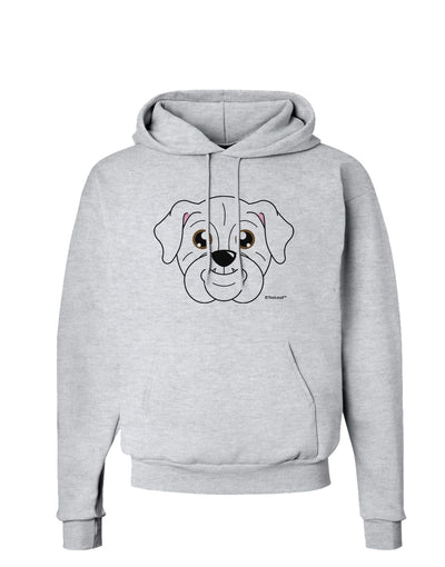 Cute Bulldog - White Hoodie Sweatshirt by TooLoud-Hoodie-TooLoud-AshGray-Small-Davson Sales
