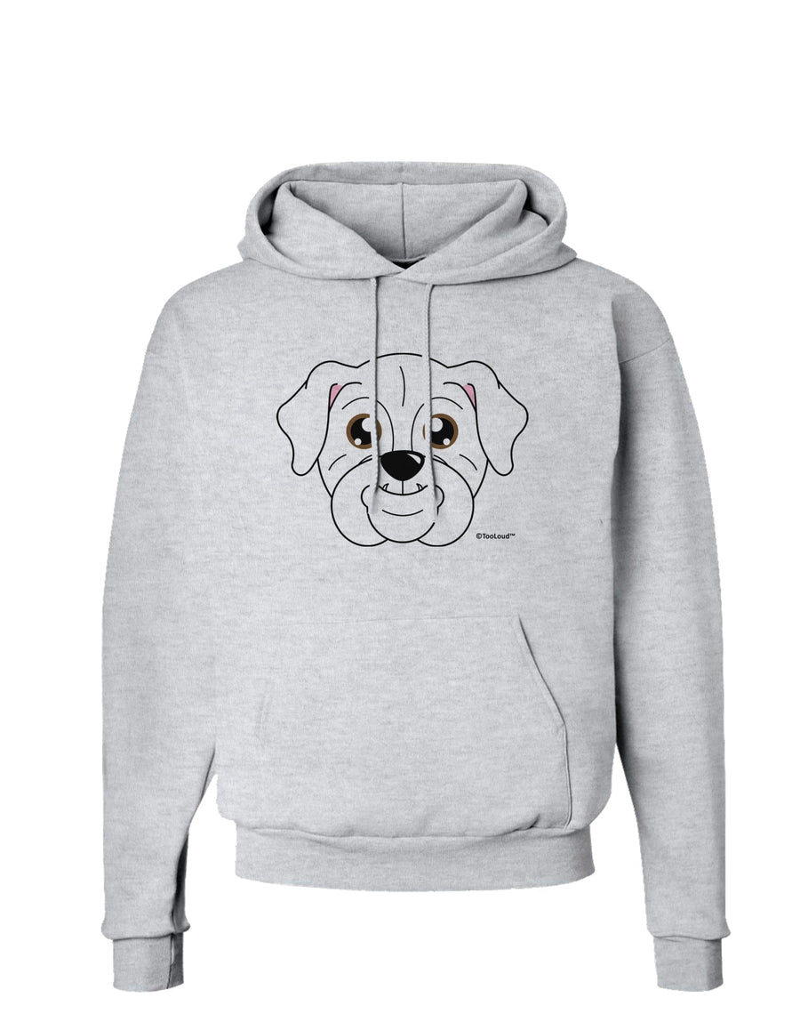 Cute Bulldog - White Hoodie Sweatshirt by TooLoud-Hoodie-TooLoud-White-Small-Davson Sales