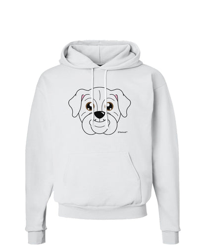 Cute Bulldog - White Hoodie Sweatshirt by TooLoud-Hoodie-TooLoud-White-Small-Davson Sales