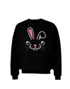 Cute Bunny Face Adult Dark Sweatshirt-Sweatshirts-TooLoud-Black-Small-Davson Sales