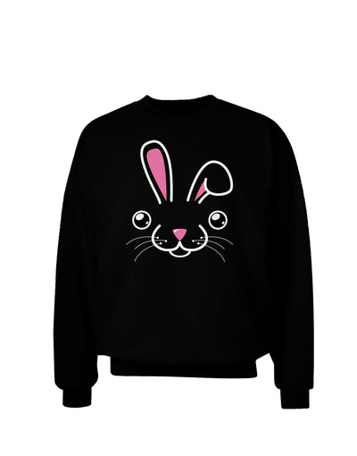 Cute Bunny Face Adult Dark Sweatshirt-Sweatshirts-TooLoud-Black-Small-Davson Sales