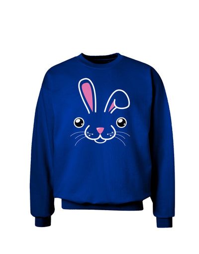 Cute Bunny Face Adult Dark Sweatshirt-Sweatshirts-TooLoud-Deep-Royal-Blue-Small-Davson Sales