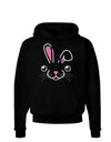 Cute Bunny Face Dark Hoodie Sweatshirt-Hoodie-TooLoud-Black-Small-Davson Sales