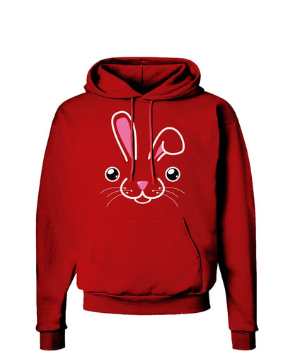 Cute Bunny Face Dark Hoodie Sweatshirt-Hoodie-TooLoud-Red-Small-Davson Sales