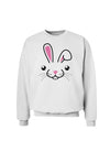 Cute Bunny Face Sweatshirt-Sweatshirts-TooLoud-White-Small-Davson Sales