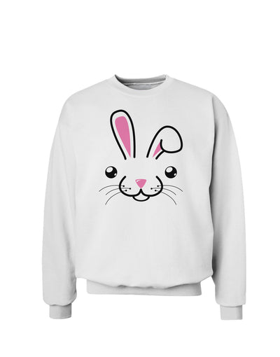 Cute Bunny Face Sweatshirt-Sweatshirts-TooLoud-White-Small-Davson Sales