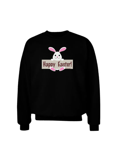 Cute Bunny - Happy Easter Adult Dark Sweatshirt by TooLoud-Sweatshirts-TooLoud-Black-Small-Davson Sales