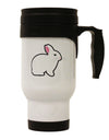 Cute Bunny Rabbit Easter Stainless Steel 14oz Travel Mug-Travel Mugs-TooLoud-White-Davson Sales