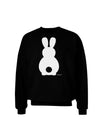 Cute Bunny Silhouette with Tail Adult Dark Sweatshirt by TooLoud-Sweatshirts-TooLoud-Black-Small-Davson Sales