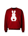 Cute Bunny Silhouette with Tail Adult Dark Sweatshirt by TooLoud-Sweatshirts-TooLoud-Deep-Red-Small-Davson Sales