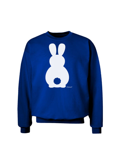 Cute Bunny Silhouette with Tail Adult Dark Sweatshirt by TooLoud-Sweatshirts-TooLoud-Deep-Royal-Blue-Small-Davson Sales