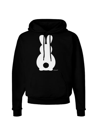 Cute Bunny Silhouette with Tail Dark Hoodie Sweatshirt by TooLoud-Hoodie-TooLoud-Black-Small-Davson Sales