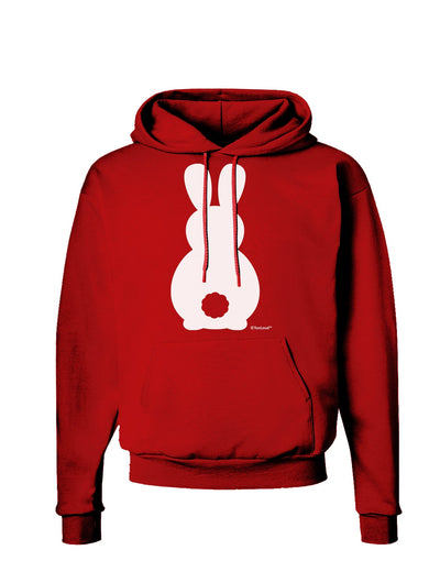 Cute Bunny Silhouette with Tail Dark Hoodie Sweatshirt by TooLoud-Hoodie-TooLoud-Red-Small-Davson Sales