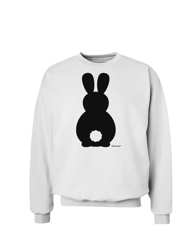 Cute Bunny Silhouette with Tail Sweatshirt by TooLoud-Sweatshirts-TooLoud-White-Small-Davson Sales