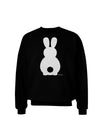 Cute Bunny Silhouette with Tail - White Glitter Adult Dark Sweatshirt by TooLoud-Sweatshirts-TooLoud-Black-Small-Davson Sales