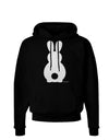 Cute Bunny Silhouette with Tail - White Glitter Dark Hoodie Sweatshirt by TooLoud-Hoodie-TooLoud-Black-Small-Davson Sales