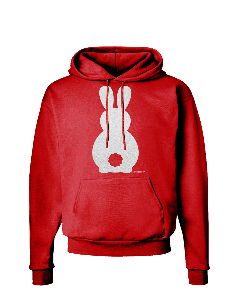 Cute Bunny Silhouette with Tail - White Glitter Hoodie Sweatshirt by TooLoud-Hoodie-TooLoud-AshGray-Small-Davson Sales