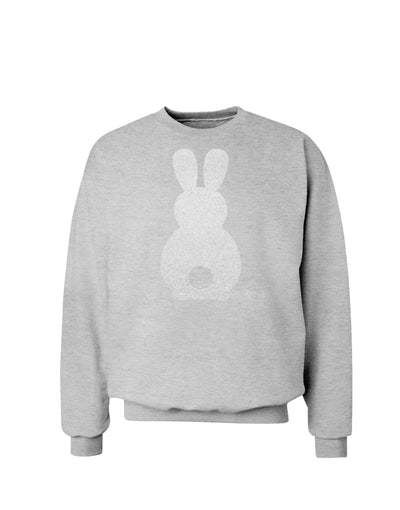 Cute Bunny Silhouette with Tail - White Glitter Sweatshirt by TooLoud-Sweatshirts-TooLoud-AshGray-Small-Davson Sales