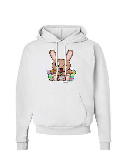 Cute Bunny with Eggs Hoodie Sweatshirt-Hoodie-TooLoud-White-Small-Davson Sales