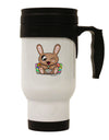 Cute Bunny with Eggs Stainless Steel 14oz Travel Mug-Travel Mugs-TooLoud-White-Davson Sales