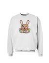 Cute Bunny with Eggs Sweatshirt-Sweatshirts-TooLoud-White-Small-Davson Sales