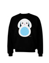 Cute Bunny with Floppy Ears - Blue Adult Dark Sweatshirt by TooLoud-Sweatshirts-TooLoud-Black-Small-Davson Sales