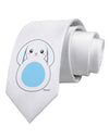 Cute Bunny with Floppy Ears - Blue Printed White Necktie by TooLoud