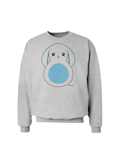 Cute Bunny with Floppy Ears - Blue Sweatshirt by TooLoud-Sweatshirts-TooLoud-AshGray-Small-Davson Sales