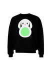 Cute Bunny with Floppy Ears - Green Adult Dark Sweatshirt by TooLoud-Sweatshirts-TooLoud-Black-Small-Davson Sales