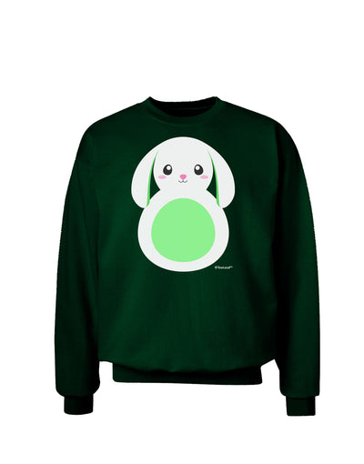 Cute Bunny with Floppy Ears - Green Adult Dark Sweatshirt by TooLoud-Sweatshirts-TooLoud-Deep-Forest-Green-Small-Davson Sales