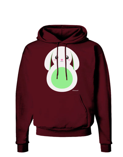 Cute Bunny with Floppy Ears - Green Dark Hoodie Sweatshirt by TooLoud-Hoodie-TooLoud-Maroon-Small-Davson Sales