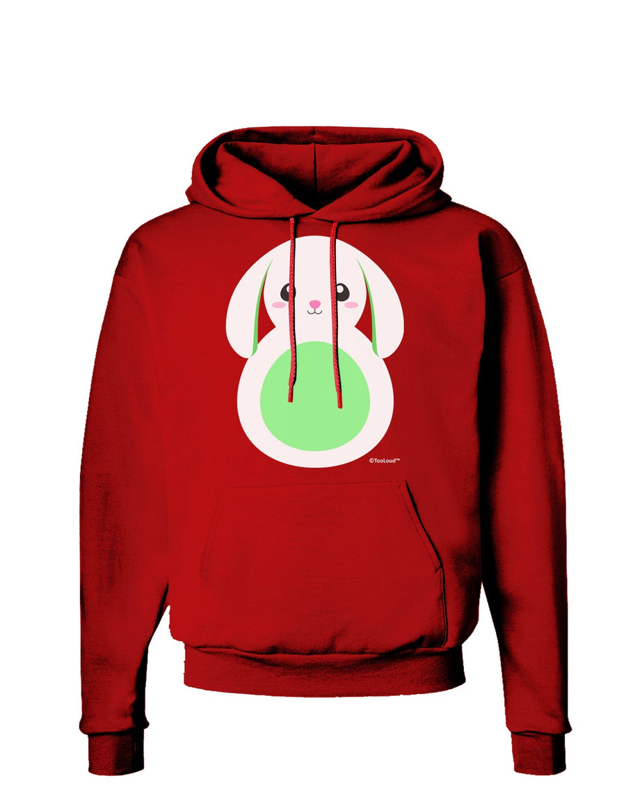 Cute Bunny with Floppy Ears - Green Dark Hoodie Sweatshirt by TooLoud-Hoodie-TooLoud-Black-Small-Davson Sales