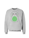 Cute Bunny with Floppy Ears - Green Sweatshirt by TooLoud-Sweatshirts-TooLoud-AshGray-Small-Davson Sales