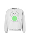 Cute Bunny with Floppy Ears - Green Sweatshirt by TooLoud-Sweatshirts-TooLoud-White-Small-Davson Sales