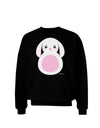 Cute Bunny with Floppy Ears - Pink Adult Dark Sweatshirt by TooLoud-Sweatshirts-TooLoud-Black-Small-Davson Sales