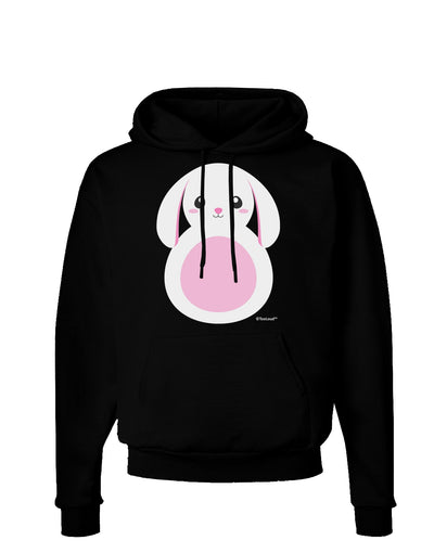 Cute Bunny with Floppy Ears - Pink Dark Hoodie Sweatshirt by TooLoud-Hoodie-TooLoud-Black-Small-Davson Sales