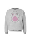 Cute Bunny with Floppy Ears - Pink Sweatshirt by TooLoud-Sweatshirts-TooLoud-AshGray-Small-Davson Sales