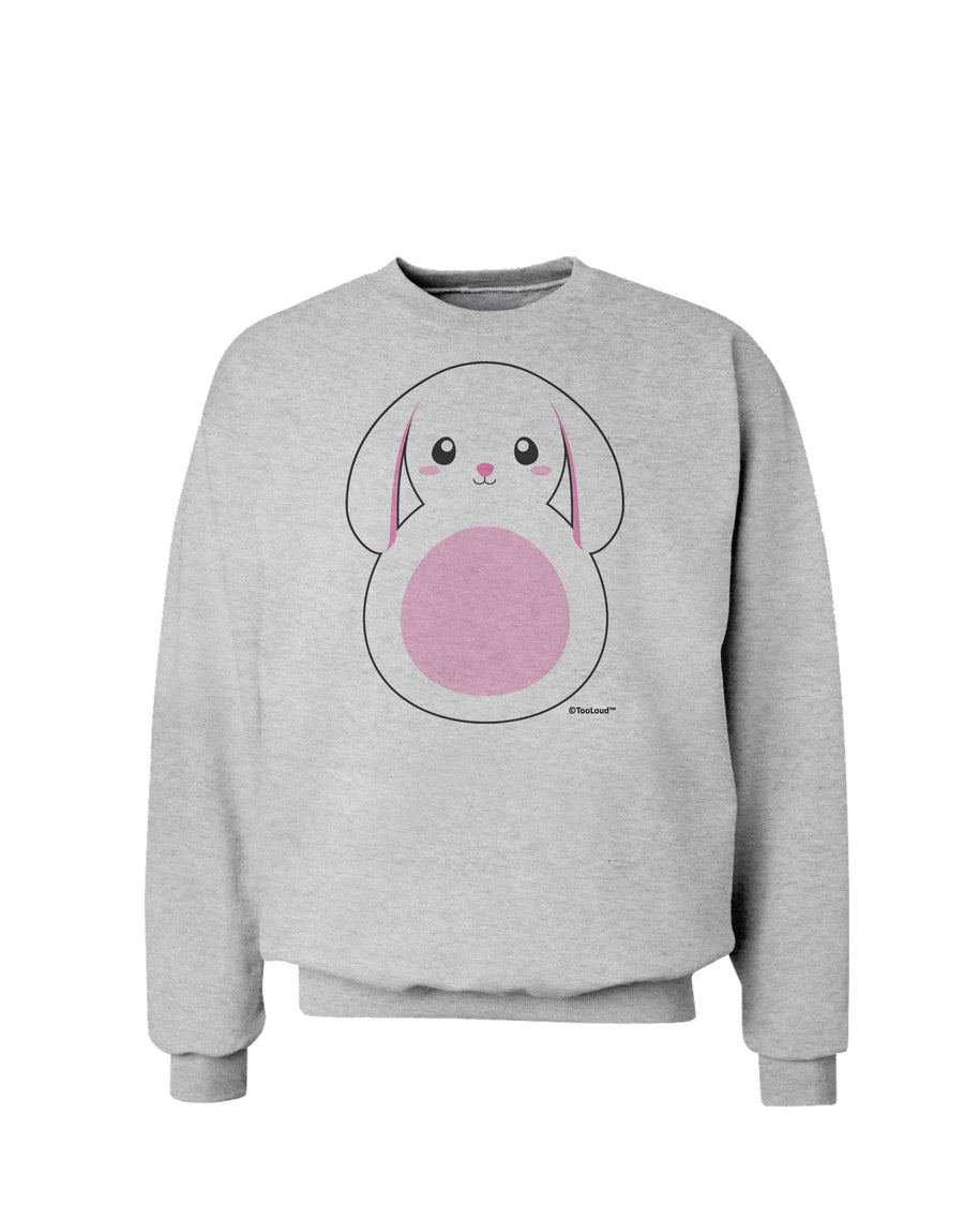 Cute Bunny with Floppy Ears - Pink Sweatshirt by TooLoud-Sweatshirts-TooLoud-White-Small-Davson Sales