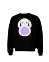 Cute Bunny with Floppy Ears - Purple Adult Dark Sweatshirt by TooLoud-Sweatshirts-TooLoud-Black-Small-Davson Sales