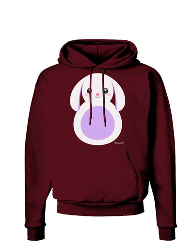 Cute Bunny with Floppy Ears - Purple Dark Hoodie Sweatshirt by TooLoud-Hoodie-TooLoud-Maroon-Small-Davson Sales