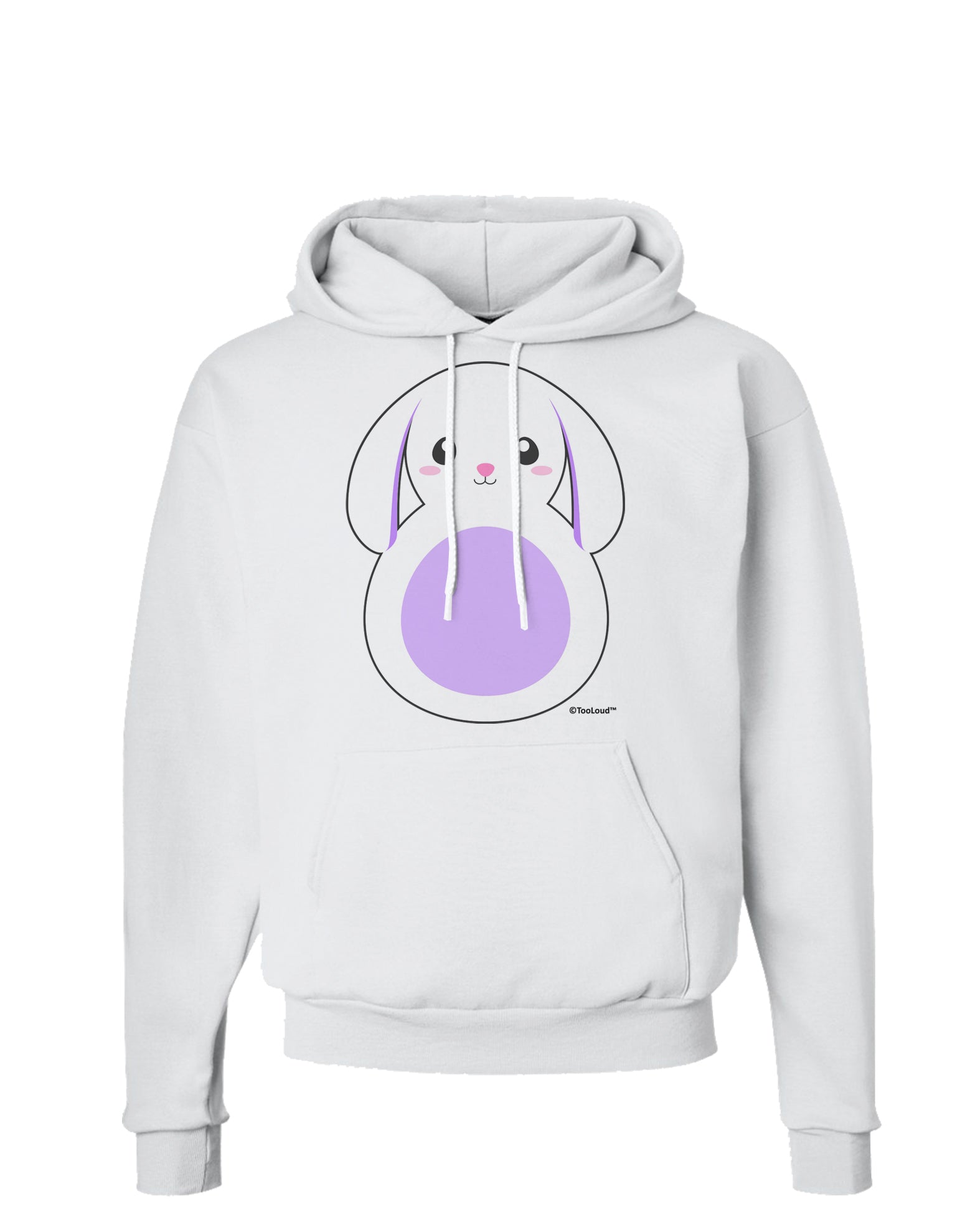 Cute Bunny with Floppy Ears - Purple Hoodie Sweatshirt by TooLoud-Hoodie-TooLoud-White-Small-Davson Sales