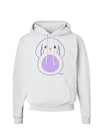 Cute Bunny with Floppy Ears - Purple Hoodie Sweatshirt by TooLoud-Hoodie-TooLoud-White-Small-Davson Sales